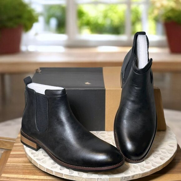 Vance Co Landon Chelsea Dress Boots Black Men’s 10.5 NIB - Picture 1 of 7